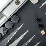 Manopoulos, Zilveren netstructuur Backgammon met rubberen speelveld