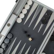 Manopoulos, Zilveren netstructuur Backgammon met rubberen speelveld