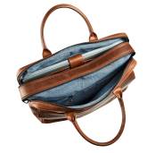 Maverick, lederen business tas met laptopvak large