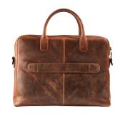 Maverick, lederen business tas met laptopvak large