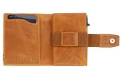 Garzini, Metal Wallet Holder, Brushed Cognac