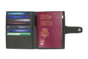 Garzini, Passport Holder, Carbon Black