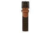 Garzini, Gevlochten riem, groen bruin