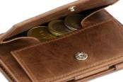 Garzini Essenziale Coin Pocket Magic Wallet, Brushed Brown