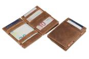 Garzini Essenziale Coin Pocket Magic Wallet, Brushed Brown