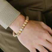 Steel & Barnett, Stones armband Basic, Wood S
