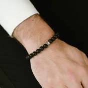Steel & Barnett, Stones armband Basic, Matt Black S