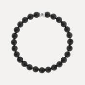 Steel & Barnett, Stones armband Basic, Matt Black S