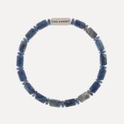 Steel & Barnett, Stones armband Colourful Cal Barrel Gemstone, Matt Sodalite M
