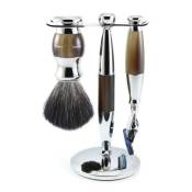 Edwin Jagger - Diffusion 36 - 3-delige scheerset - Gillette Fusion  Proglide - Synthetisch haar - Imitation Light Horn